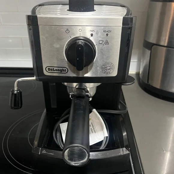 DeLonghi Black and Silver Espresso Machine - Picture 2 of 4